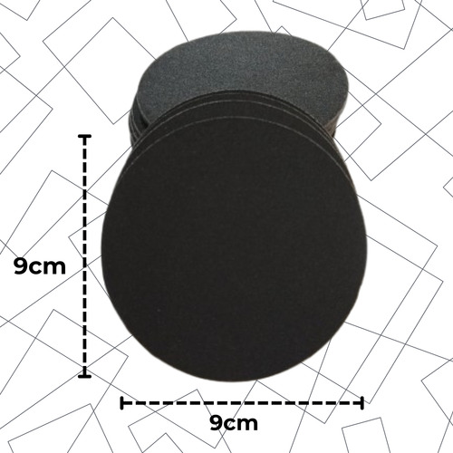 Kit Com 100 Porta Copos Redondos Preto Clássico Em Neoprene