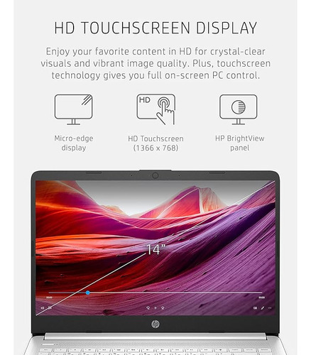 Laptop Hp Stream Touchscreen Intel Celeron N4020 8gb Ram 64g