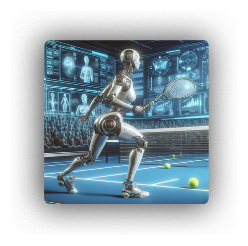 Mousepad Robot Tenis Juego Raqueta Paleta Cancha