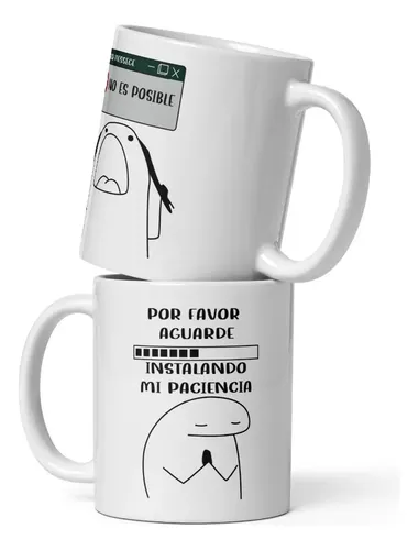 Taza Bonita Flork Deformitos Instalando Mi Paciencia Error Blanco Flork ...