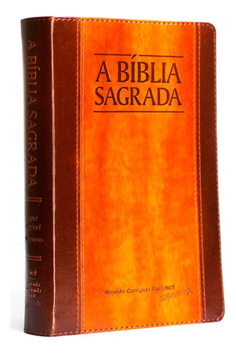 Bíblia Sagrada | Acf | Letra Super Legível | Rcm | Capa Bicolor Chocolate Havana, De Almeida Corrigida E Fiel. Editorial Sbtb, Tapa Mole En Português