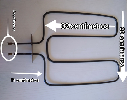 Resistencia 30x43 Para Horno. 220v Y 110v 2200w