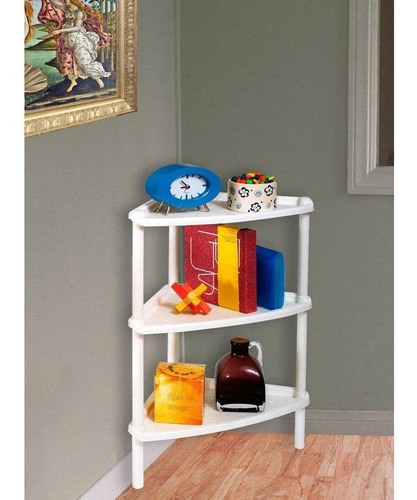Repisa Estante Esquinero 3 Niv Triangular Para Jardin Cocina
