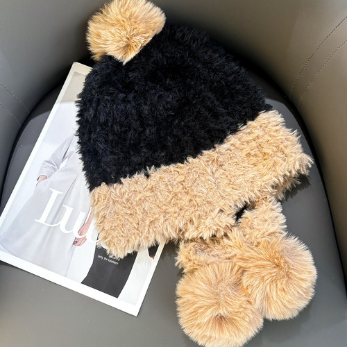 Gorro De Punto Con Orejeras De Felpa Cálido Para Invierno Co
