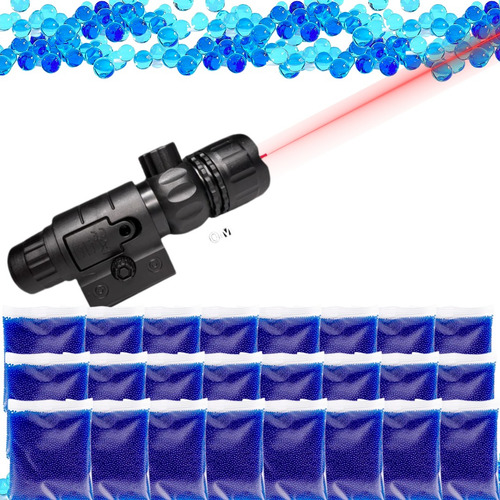 Apuntador Mira Laser Para Ametralladora + 200,000 Hidrogel Láser Rojo