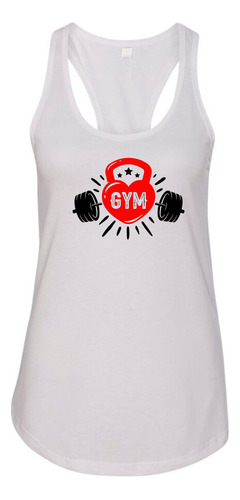 Polera Deportiva Musculosa Poliéster Dama Gym Pesas Love