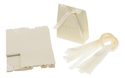 12 Piezas Cajas De Papel Flor Dulces Con Cordon Baby Shower