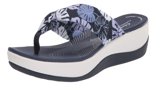 Clarks Chanclas Arla Glison Para Mujer, Tela Floral Azul