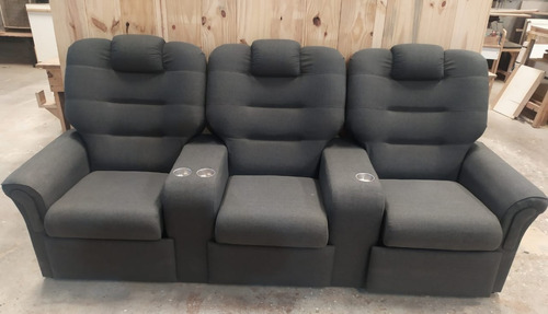 Sillon Poltrona Relax Cine 3 Cuerpos Usb Posavasos