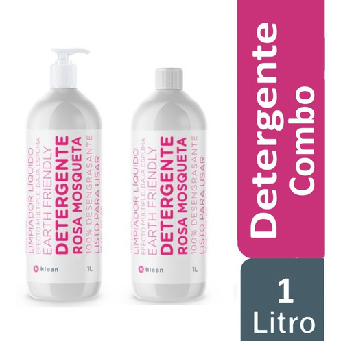 Detergente Klean Rosa Mosqueta C/dosificador + Repuesto X 1l