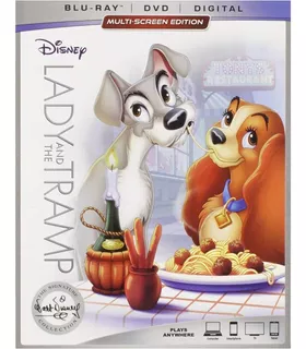 La Dama Y Vagabundo Disney Signature Pelicula Blu-ray + Dvd