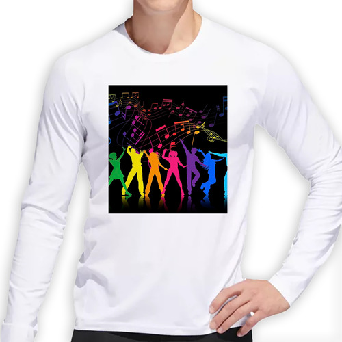 Remera Hombre Ml Baile Salsa Multitud Fiesta Evento