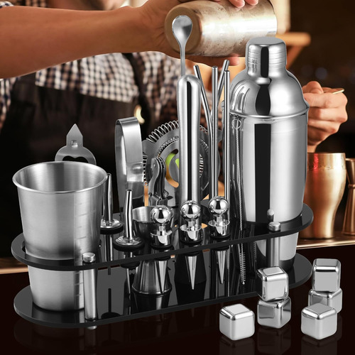 Juego De Cócteles Para Bar Pub Cocktail Shaker Set 23 Piezas