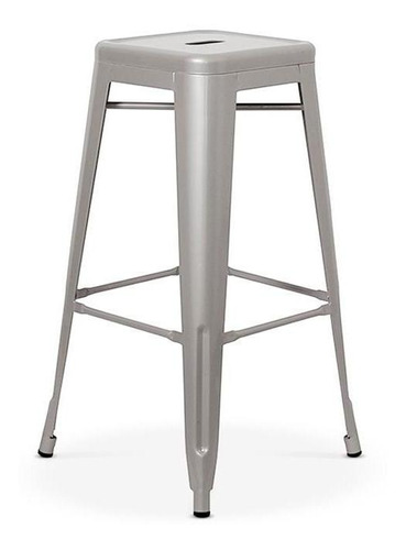 Banqueta Tolix 76 Cm Iron - Design Cor Cinza