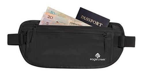 Eagle Creek Travel Gear Cinturon De Seda Para Dinero Negro 