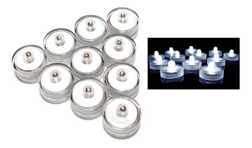 50 Velas Sumergibles Luz Led Arreglos Centros De Mesa Bodas