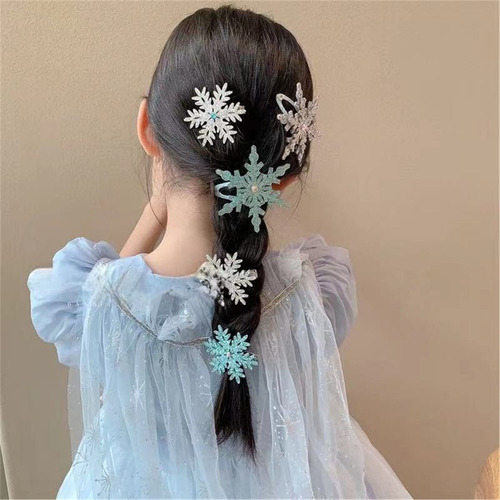 . (b) Pinza For El Pelo Con Forma De Copos De Nieve Con