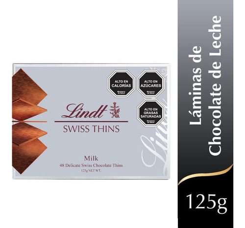 Chocolate Lindt Thins Milk 125g X 1 Unidad