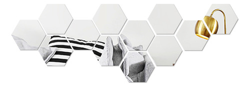 Adhesivo De Pared Hexagonal Con Espejo, Decoración Artística