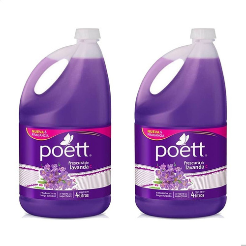 Limpiador De Pisos Poett Lavanda X4lt Pack X2u