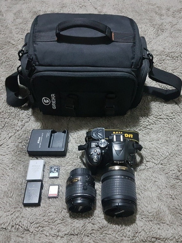 Nikon Dslr D5300 18-55mm + 18-140mm + Sd + 2 Baterias + Case