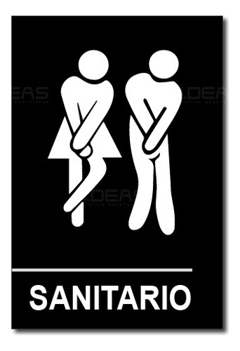 Señal Letero Sanitario Wc 15x25