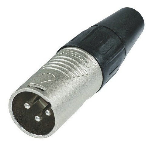 Conector Rean By Neutrik Xlr Cabo Macho 3 Polos Nickel Rc3m