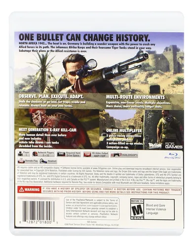 Juego Ps3 Sniper Elite Iii (Usado)