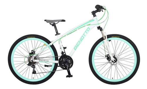 Bicicleta Benotto Mtb Landstar R26 21v Aluminio Shimano Dama Color Blanco Tamaño del cuadro Único