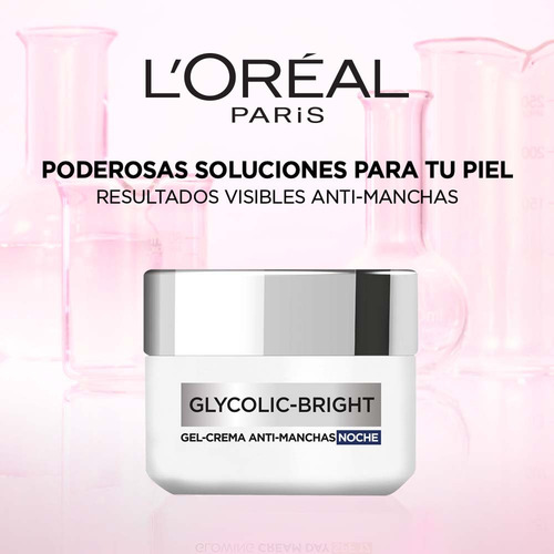 Gel Crema Noche Anti-manchas Ácido Glicólico L'oréal Paris Todo Tipo De Piel Noche
