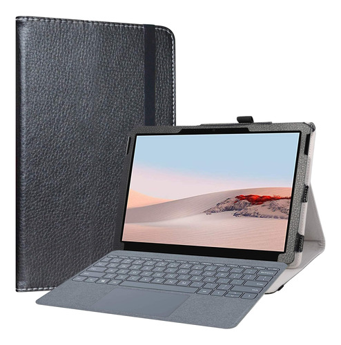 Funda De Piel Para Microsoft Surface Go 2, Surface G0, Negro