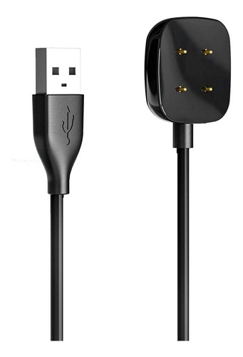 USTIYA Cargador Para Fitbit Versa 3 4 Sense 2 Charge Charging Color Negro Cable