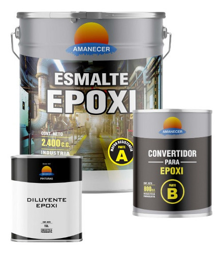 Kit Esmalte Epoxi Blanco + Solvente
