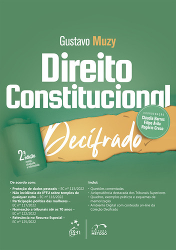 Coleção Decifrado - Direito Constitucional Decifrado, De Gustavo Muzy. Editora Método, Capa Mole Em Português