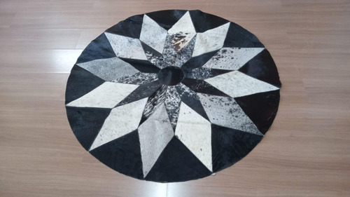 Tapete Couro Mandala Pintadinha Tons Preto E Branco 1 ,20