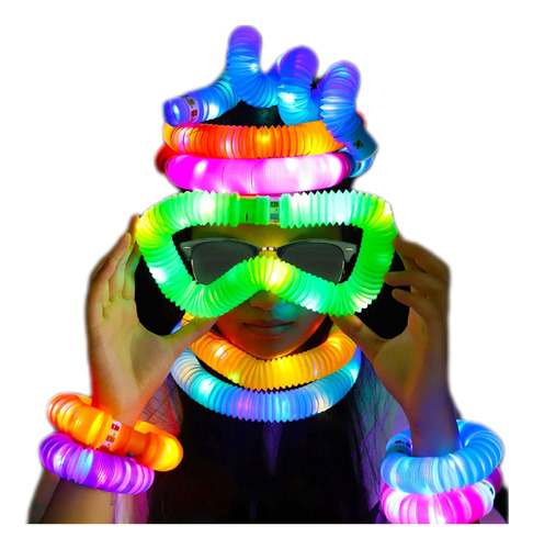 Juguete Luminoso Resorte Led Fidget Sensorial Souvenir X 25