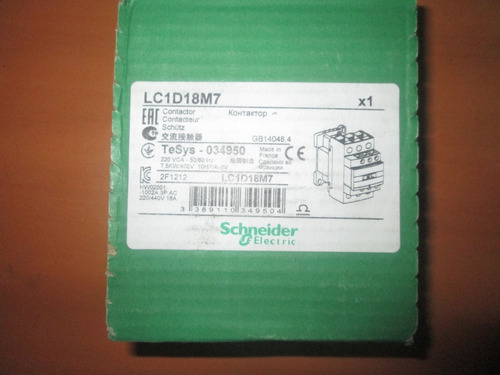 Contactor Lc1d18 Schneider 