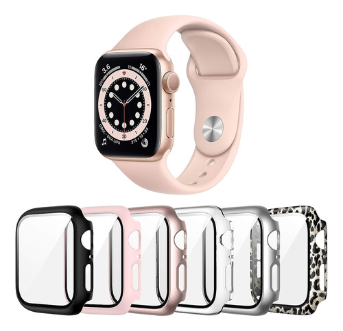 Landhoo 6 Pack Case Para Apple Watch Se 2022 Serie Se/6/5/