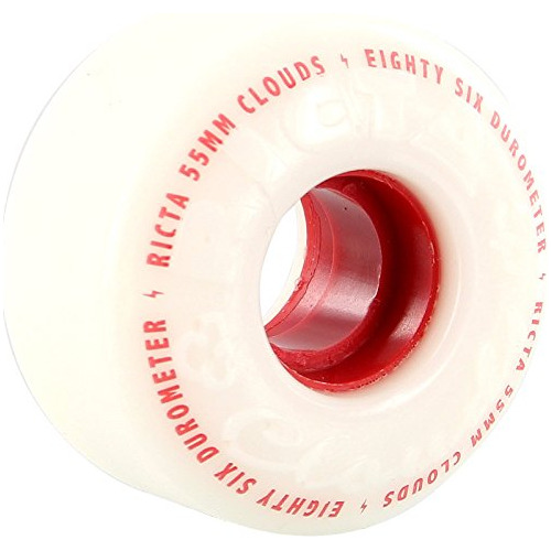 Ruedas De Skateboard Blancas/rojas  Clouds , 55mm 86a (...