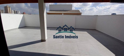 Cobertura *pronta Para Morar ** Com 3 Dormitórios(01 Suíte ) Fino Acabamento 02 Vagas À Venda, 140 M² Por R$ 465.000 - Vila Pires - Santo André/sp - Co0356