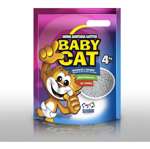 Arena  Baby Cat 4  Kilos Sanitaria Super Aglomerante 