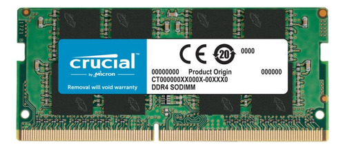 Memória RAM color verde  16GB 1 Crucial CT16G4SFRA266