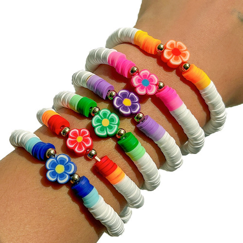 Pulseras Elásticas Y2k Boho Flower Para Mujer, Joyas Para Fi