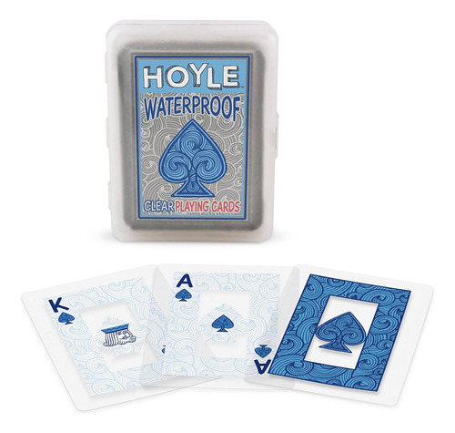 Hoyle Impermable, Plástico Transparente Juego De Cartas (uno