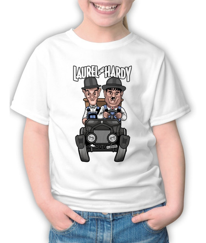 Remeras Infantiles Sublimada Estampada Laurel Y Hardy - 7656