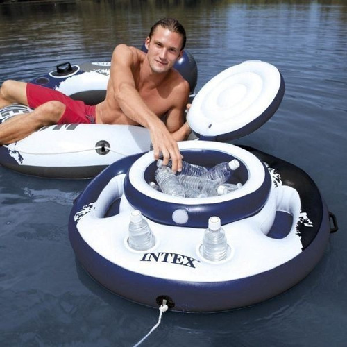 Bar Cooler Inflável Flutuante Intex 24 Latas + Bomba Inflar