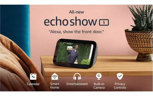 Echo Show 5 3era Generacion Charcoal 2023 Color Negro