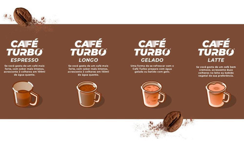 Café Turbo Em Pó 220g New Nutrition Sabor:natural