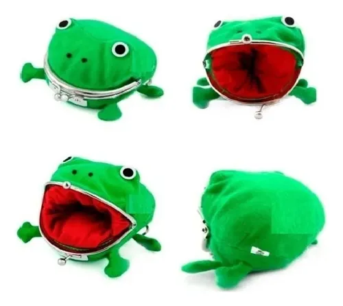 Monedero Rana Verde Peluche Naruto Bolsa Sapo Carterera Moda