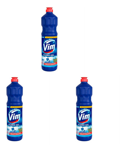 Kit 3 Und Cloro Aditivado Vim Original 700ml